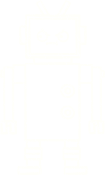 Bir insan tarafından çizilen robot tebeşiri.