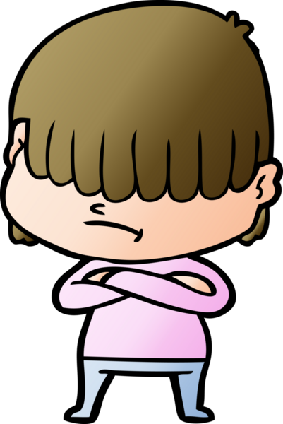 Bir insan tarafından çizilmiş dağınık saçlı çizgi film çocuğu.