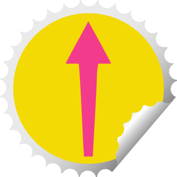 Bir insan tarafından çizilmiş dairesel soyma etiketi.