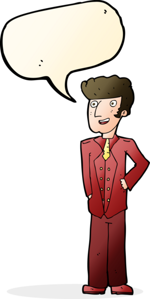 Bir insan tarafından çizilmiş konuşma balonu olan üst sınıf bir çizgi film kahramanı.