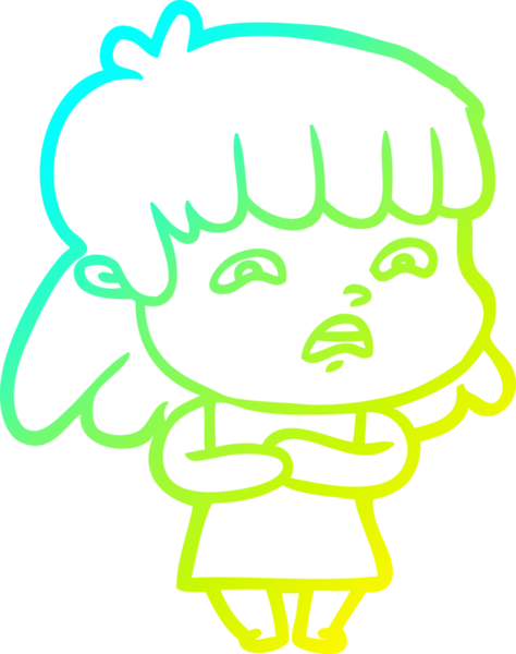 Bir insan tarafından çizilmiş endişeli bir karikatür çizimi.