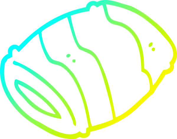 Bir insan tarafından çizilen çizgi film yastığının soğuk gradyan çizgisi.