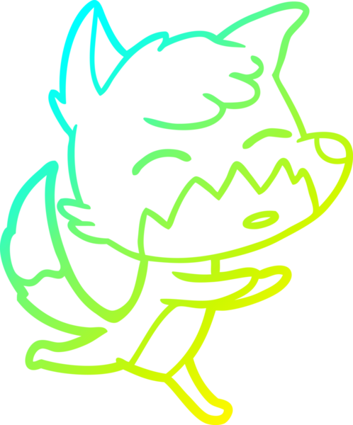 Bir insan tarafından çizilmiş bir tilki çizgi çizimi.