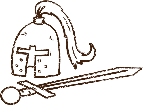 Şövalye Zırhlı Kömür Bir insan tarafından çizilmiş