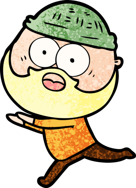 Çizgi film sakallı adam bir insan tarafından çizilmiş.