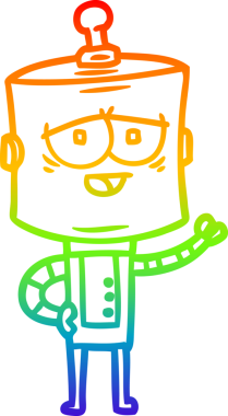 gökkuşağı gradyan çizgisi bir insan tarafından çizilmiş robot çizgi