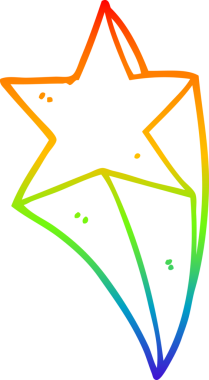 Bir insan tarafından çizilmiş gökkuşağı gradyan çizgi çizimi.