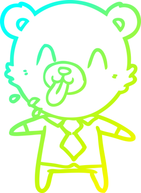 Bir insan tarafından çizilmiş kaba bir çizgi film patronunun soğuk çizgi çizimi.