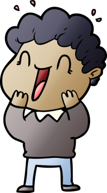 Bir insan tarafından çizilmiş mutlu bir adam.