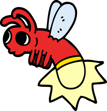 Bir insan tarafından çizilmiş çizgi film karalaması.