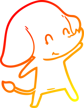 Bir insan tarafından çizilmiş şirin bir fil çizimi.