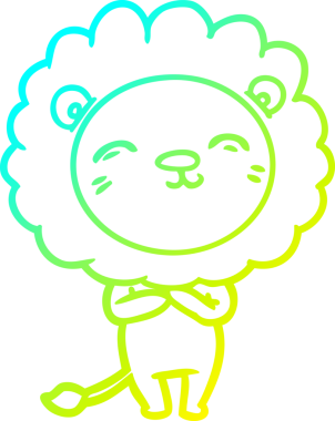 Bir insan tarafından çizilmiş karikatür aslanı çizimi.