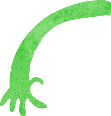 Bir insan tarafından çizilmiş bir canavar kolu.