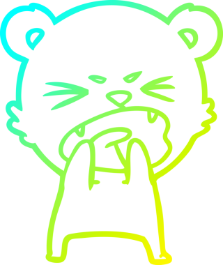 Acıkmış bir ayının insan tarafından çizilmiş soğuk çizgi çizgisi.