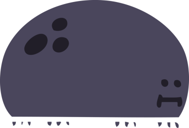 Bir insan tarafından çizilmiş garip çizgi film böceği.