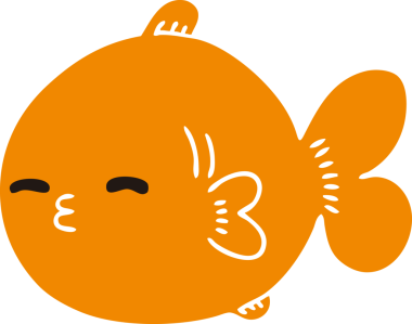 Bir insan tarafından çizilmiş garip bir karikatür balığı.