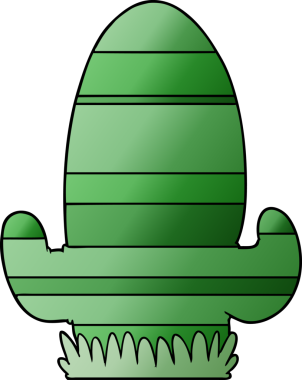 bir insan tarafından çizilmiş karikatür kaktüsü