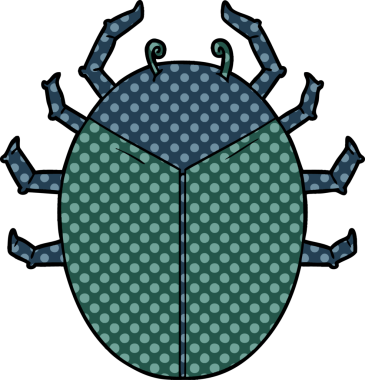 Bir insan tarafından çizilmiş dev böcek çizgi filmi.