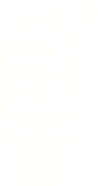 Bir insan tarafından çizilen Noel Robotu Tebeşiri