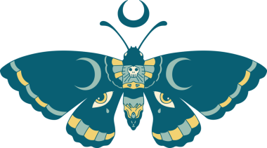 Bir insan tarafından çizilmiş güve resmi.