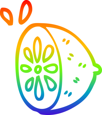 Bir insan tarafından çizilmiş limon meyvesinin çizimi.