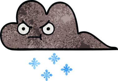 Bir insan tarafından çizilmiş fırtına kar bulutunun retro grunge dokusu