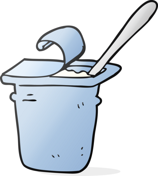 Bir insan tarafından çizilmiş serbest çizim yoğurt.