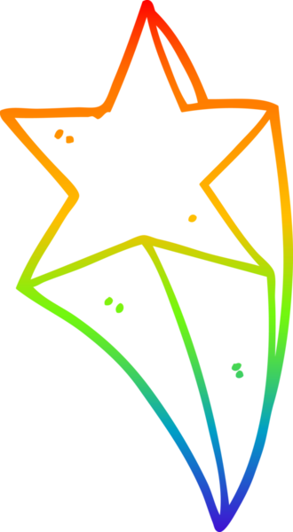 Bir insan tarafından çizilmiş gökkuşağı gradyan çizgi çizimi.