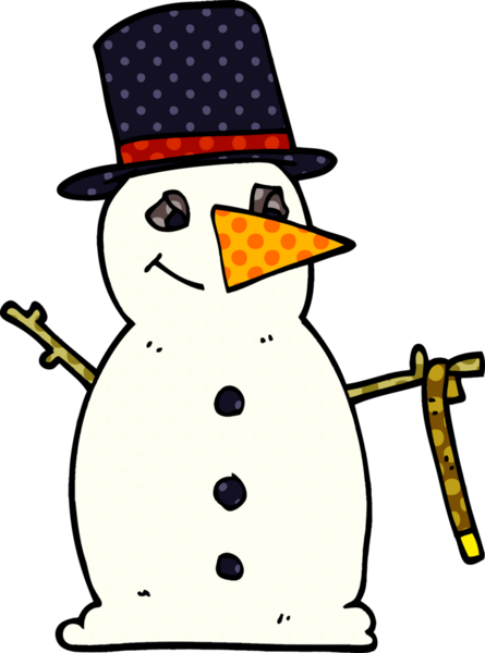 Bir insan tarafından çizilmiş kardan adam çizgi filmi.