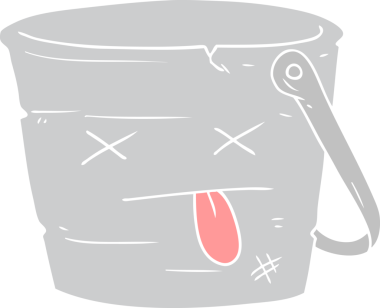 Bir insan tarafından çizilmiş düz renkli karikatürü tekmeledim.