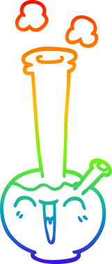 gökkuşağı gradyan çizimi bir insan tarafından çizilmiş bir çizgi film nargilesi