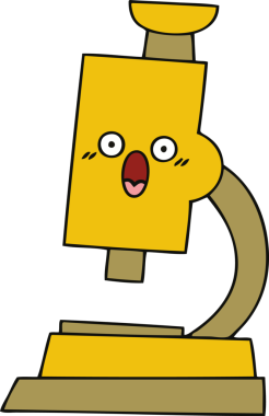 Bir insan tarafından çizilmiş güzel bir mikroskop çizimi.