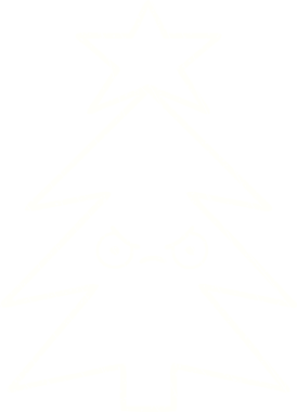 Bir insan tarafından çizilmiş Noel Ağacı Tebeşiri