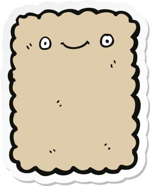 Bir insan tarafından çizilmiş karikatür bisküvisi.