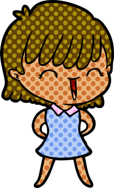 Bir insan tarafından çizilmiş karikatür kadın.