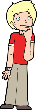 Bir insan tarafından çizilen çizgi filmci çocuk