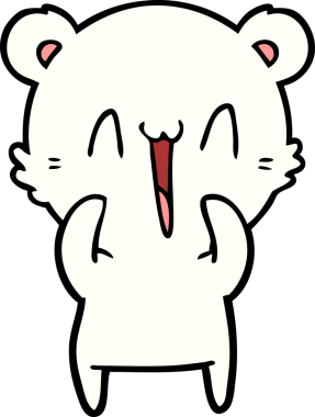 Bir insan tarafından çizilmiş kutup ayısı karikatürü