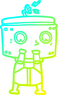 Bir insan tarafından çizilmiş soğuk gradyan robot çizimi