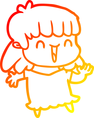 Bir insan tarafından çizilmiş bir karikatür kadın çizimi