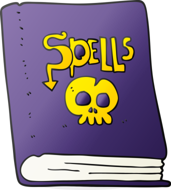 Bir insan tarafından çizilmiş el yazması büyü kitabı.