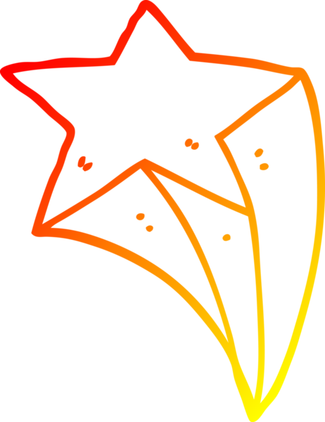 Bir insan tarafından çizilmiş bir çizgi film yıldızının sıcak çizgi çizimi