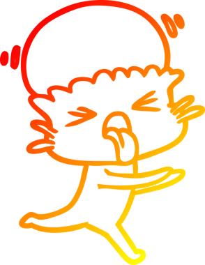 Bir insan tarafından çizilmiş garip bir uzaylı çizgi film çizimi.