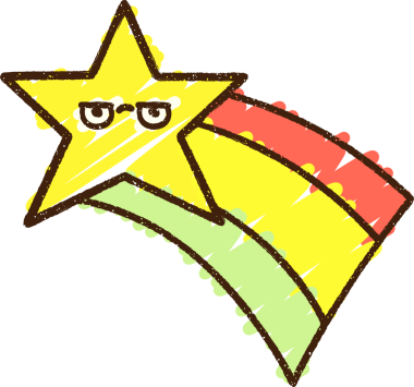 Bir insan tarafından çizilen Kayan Yıldız Tebeşiri