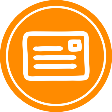 bir insan tarafından çizilmiş zarf harfi dairesel simgesi