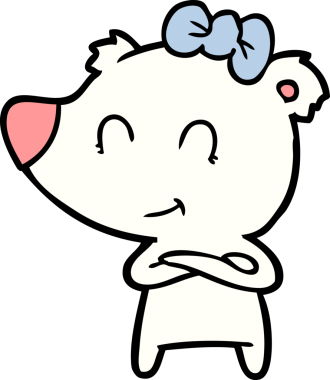 Bir insan tarafından çizilmiş kutup ayısı karikatürü