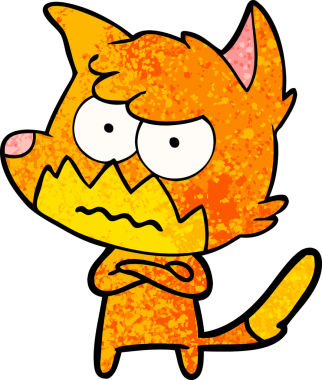 Bir insan tarafından çizilmiş bir tilki.