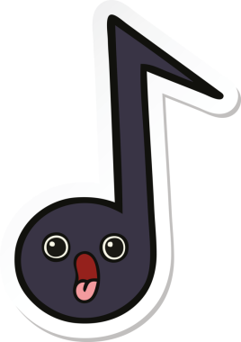 Bir insan tarafından çizilmiş şirin bir karikatür notasının çıkartması.