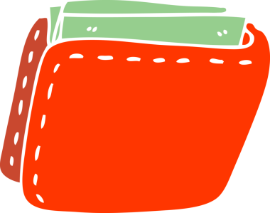 Bir insan tarafından çizilmiş para dolu karalama cüzdanı.