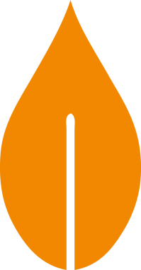 Bir insan tarafından çizilmiş bir sonbahar yaprağının düz renkli retro karikatürü