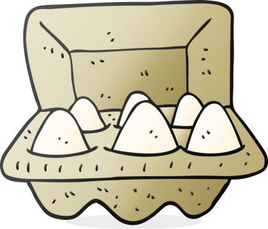 Bir insan tarafından çizilmiş karikatür yumurtaları.